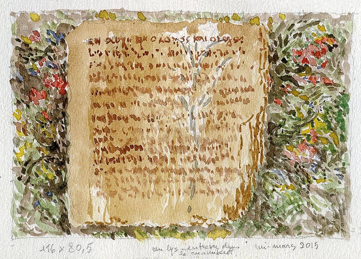 Matei Lăzărescu, „Manuscrit” - foto coperta I a volumului „Eminescu. Orizontul cunoașterii”.